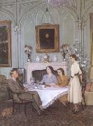 James Gunn Tea at Royal Lodge (mk25 oil painting reproduction